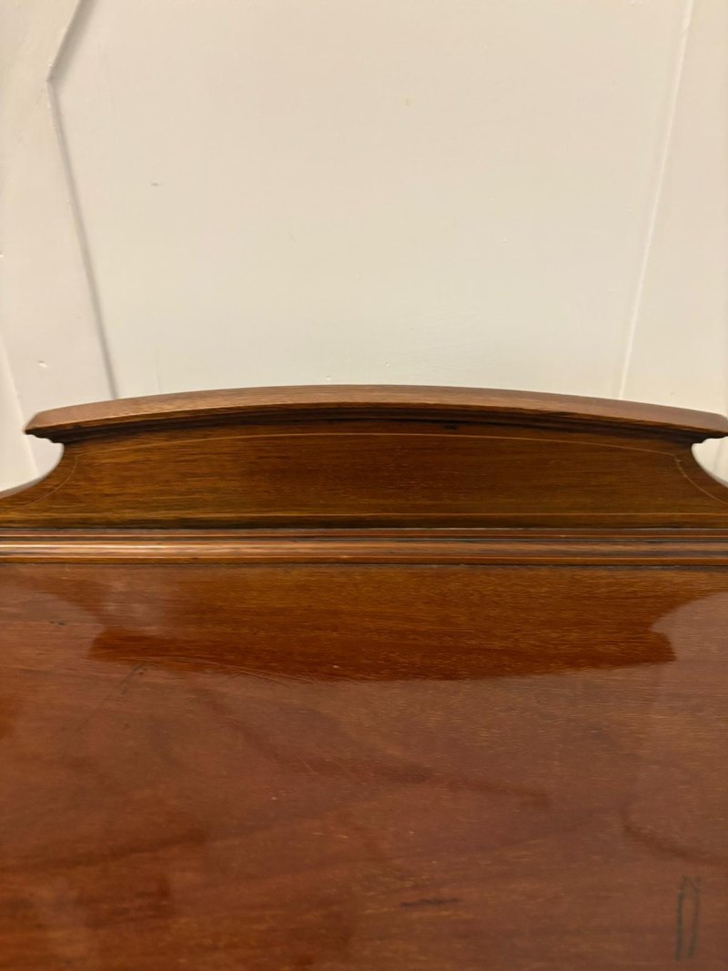 Superb Quality Antique Edwardian Mahogany Inlaid Bow Fronted Side Cabinet - Image 5